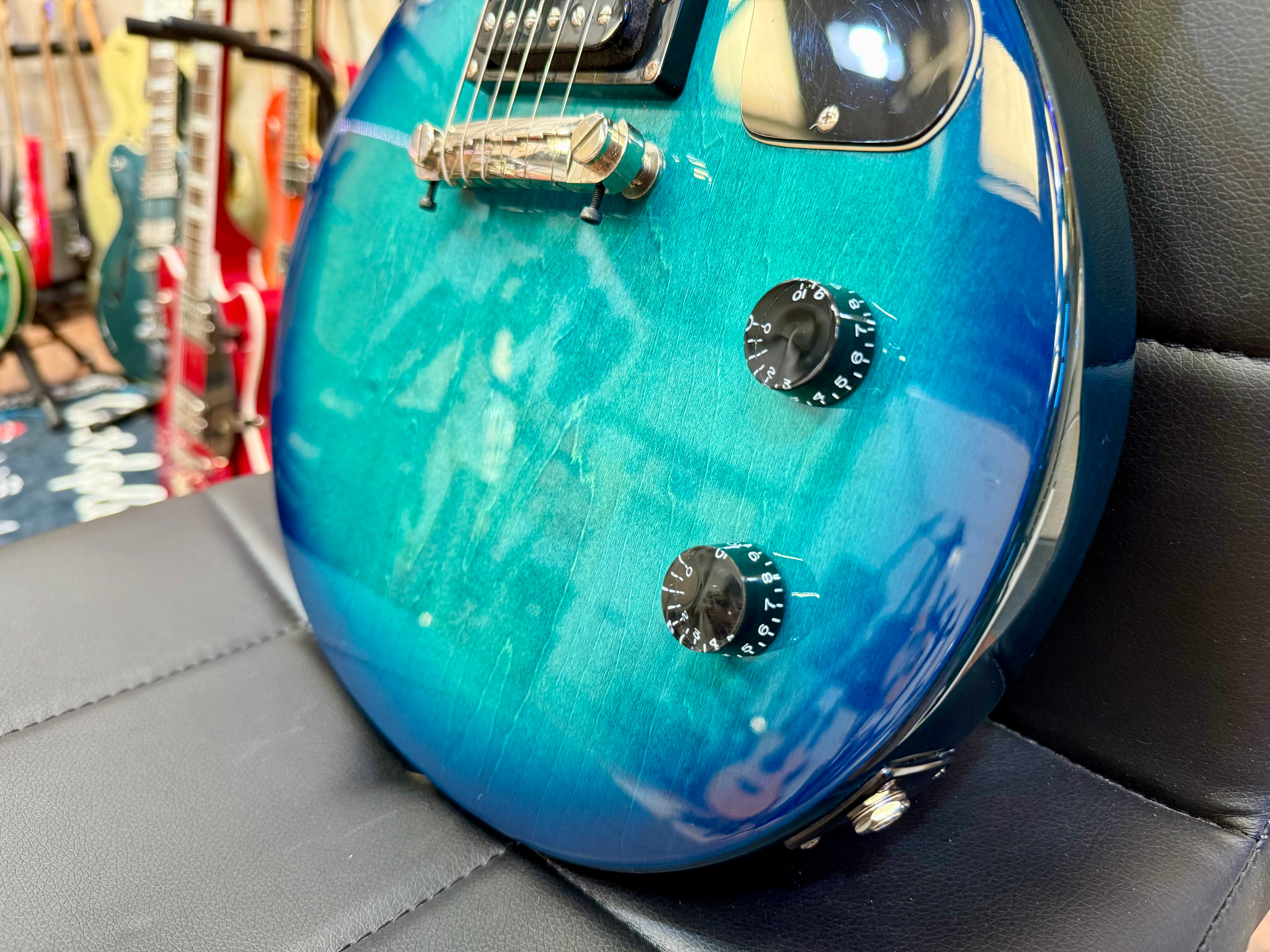 🌟RARE 2010🌟 Epiphone Les Paul Junior Ltd Edition Custom Shop~ Translucent Blue