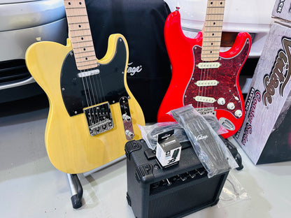 🌟NEW🌟 Vintage V20 Coaster Telecaster Bundle Starter Pack Amp/Bag~ Butterscotch