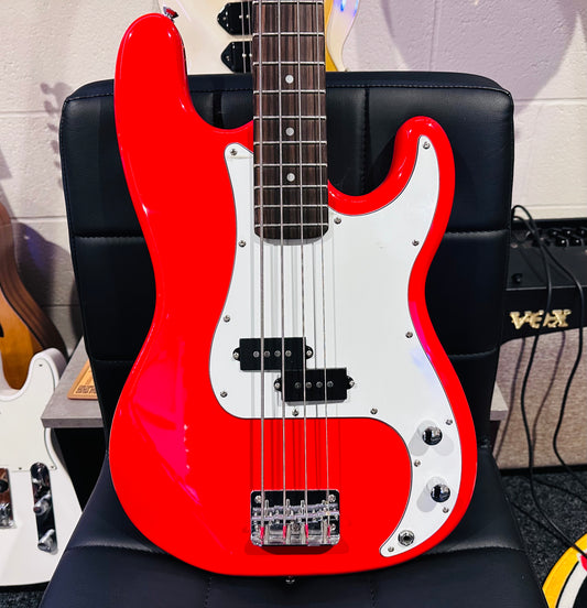 🎸NEW🎸 Johnny Brook P Bass Guitar~ Electric Precision Style~ Gloss Red!