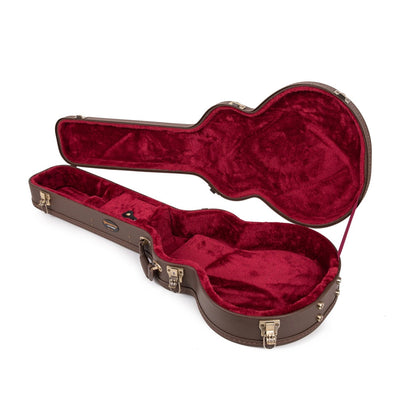 Deluxe Arch Top Wood Case LP-Style Guitars- Brown