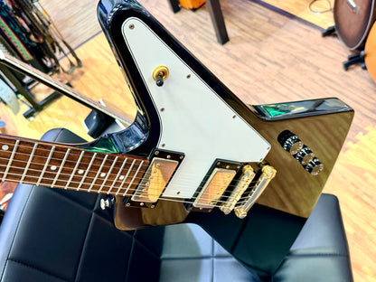 ⚡️2001⚡️ Epiphone ‘58 Explorer Black~ Korean Made 1958 ~ Gold Hardware~ Unsung MIK!