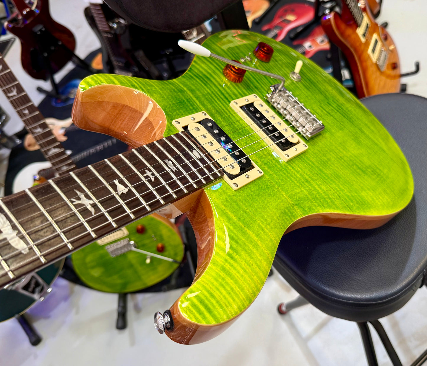 🌟STUNNING🌟 PRS SE Custom 24-08~ Eriza Verde~ With Gig Bag~ Coil Split~ WOW!