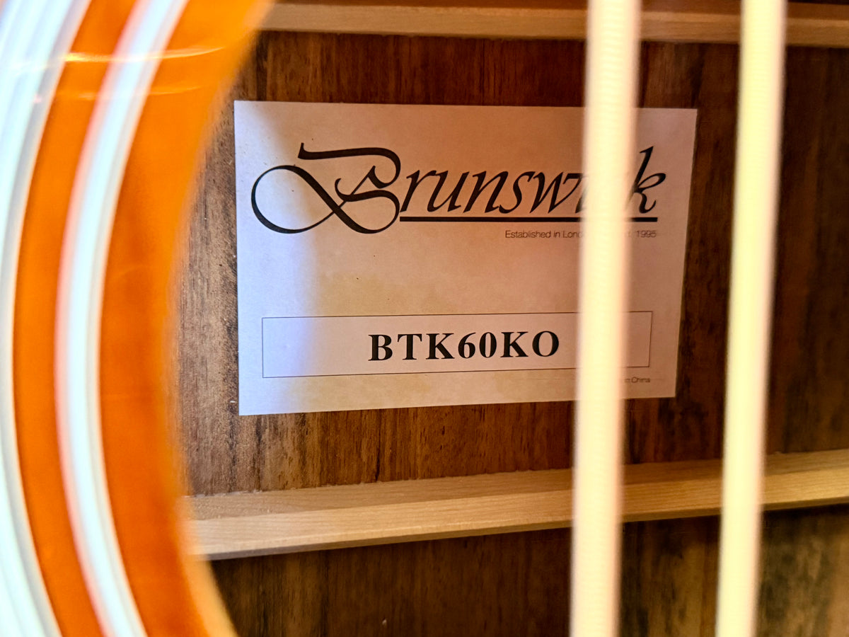 ✨NEW✨ Brunswick BTK60KO Koa Grand Auditorium Cutaway Electro Acoustic Guitar!