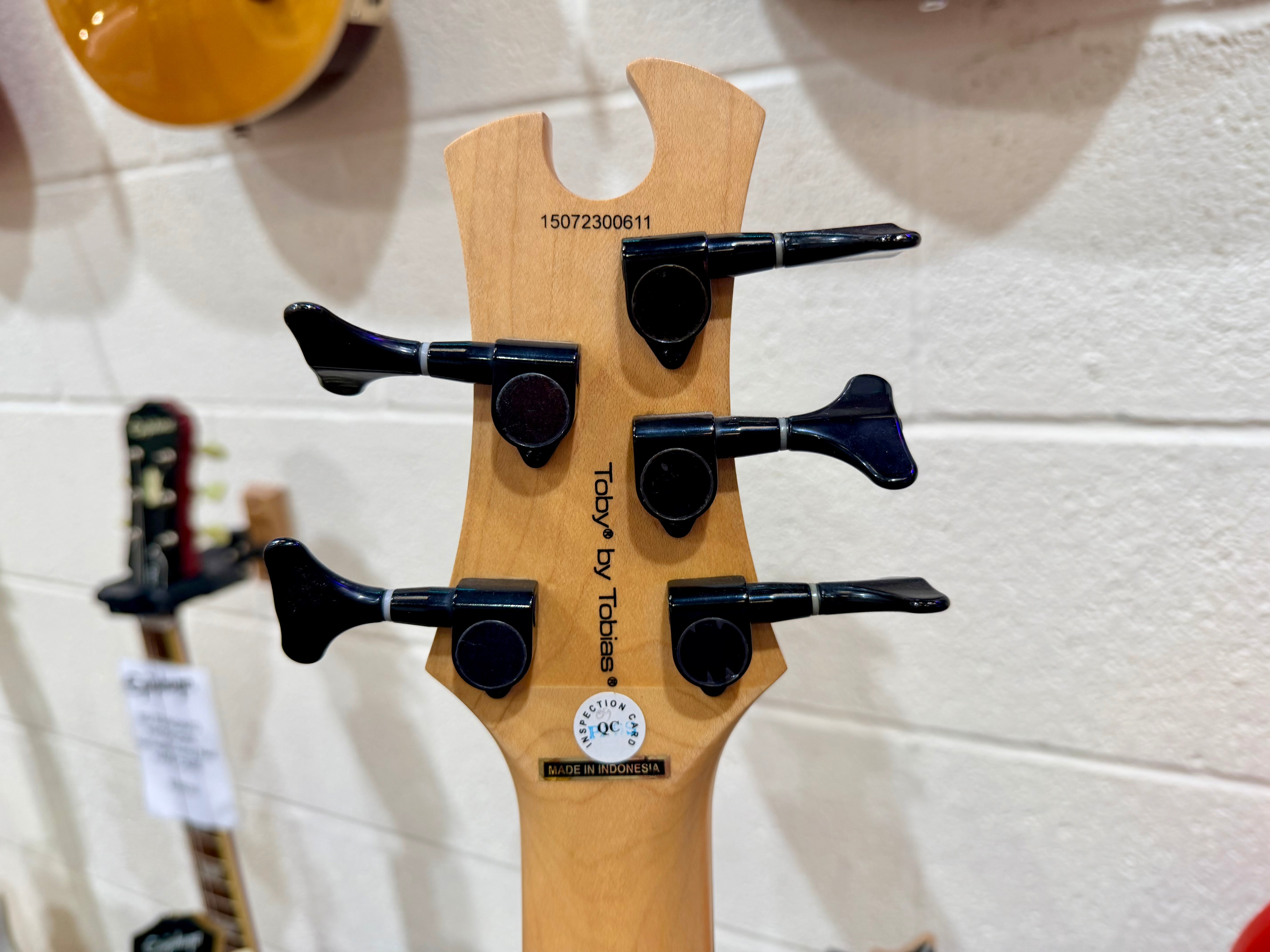 🔥 5 STRING 🔥 Epiphone Toby By Tobias Deluxe V Electric Bass Guitar~ Gloss Red!