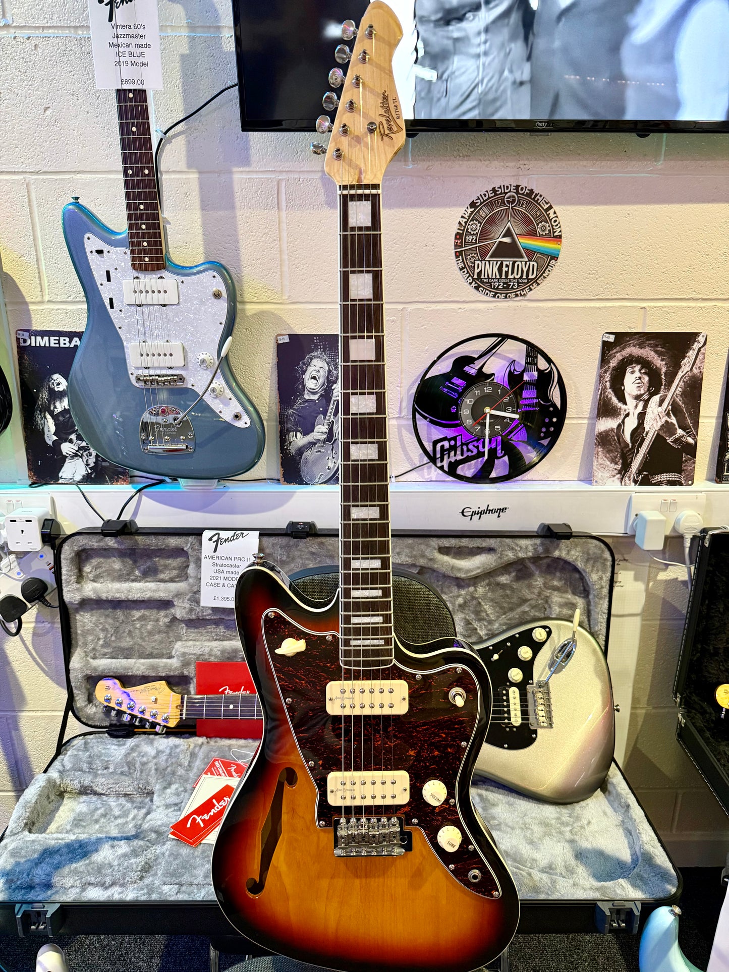 🔥MINT 2023🔥 Revelation RJT-60 TL Thinline~ Vintage Sunburst~ Jazzmaster Style