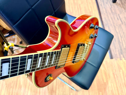 🔥1980’s MIJ🔥 Burny Les Paul Custom~ Cherry Sunburst~ Ebony~ Japan Import 🇯🇵