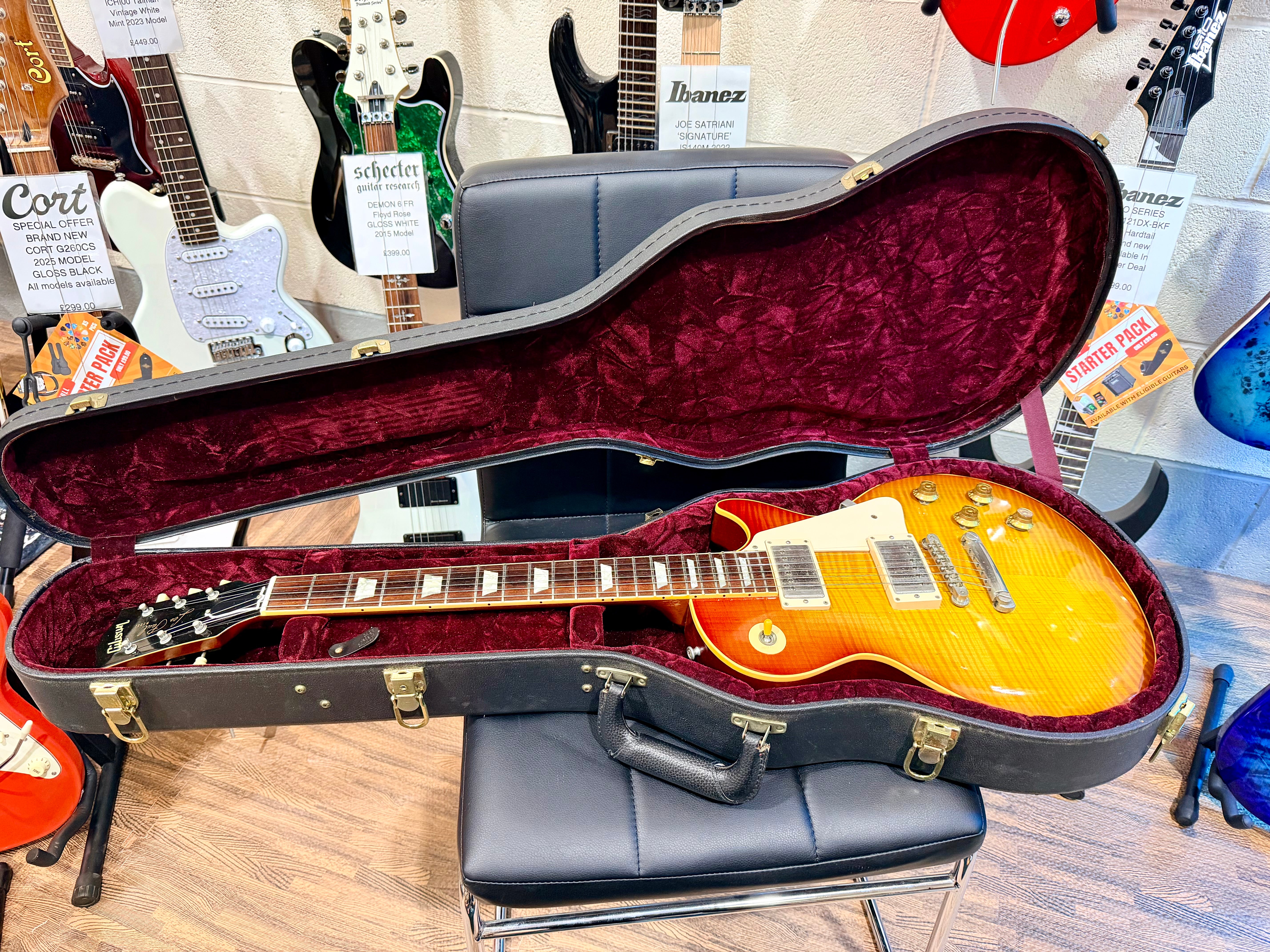 🔥YAMANO🔥 1999 Gibson Custom Shop 1959 Les Paul Historic Reissue~ Ice Tea Burst