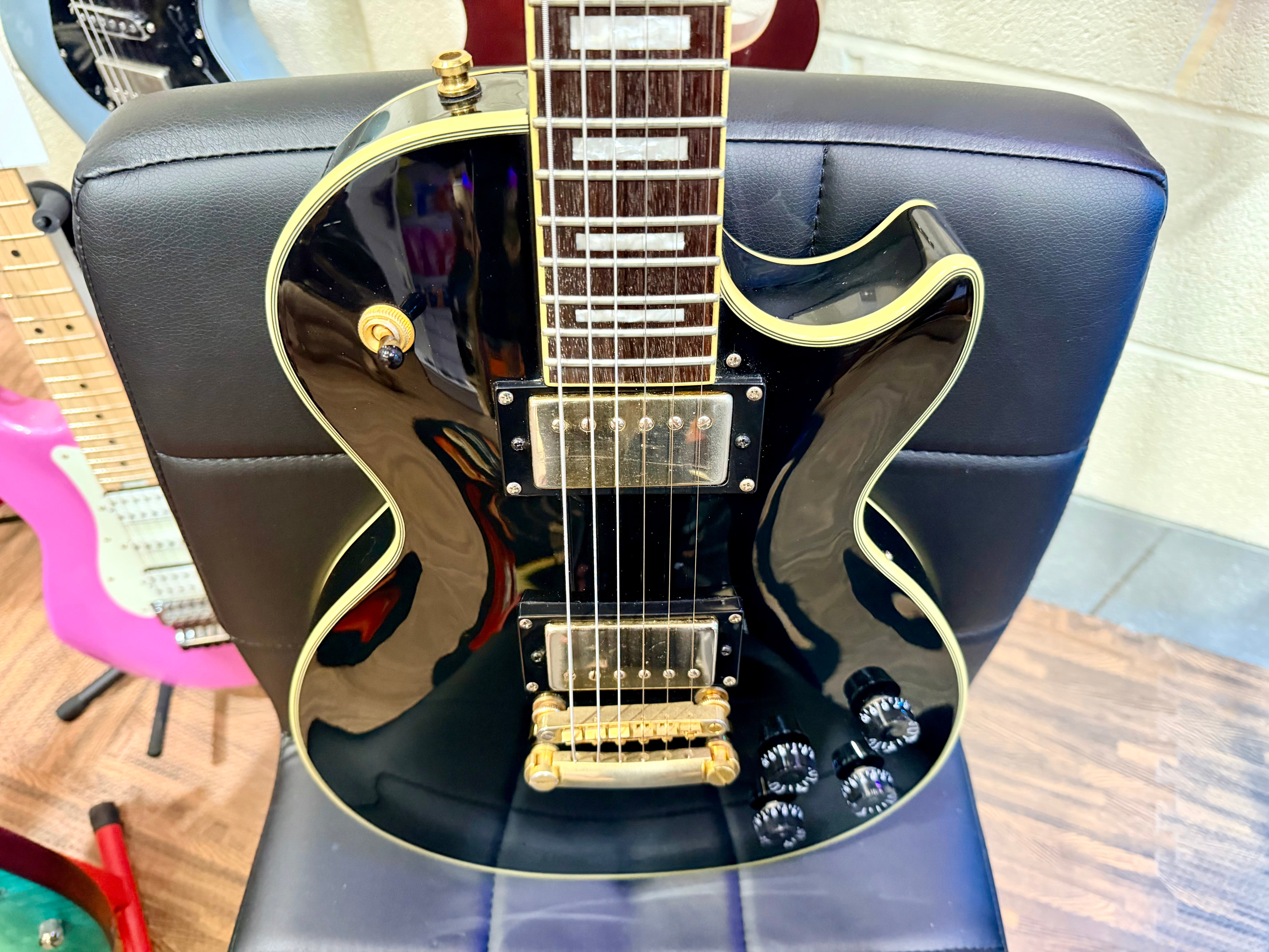🔥RARE🔥 Epiphone Les Paul Custom 50th Anniversary Ebony/Gold~ 2002 Ltd Edition!