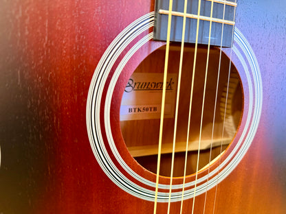 Brunswick BTK50TB Advanced Stage Electro-Acoustic Guitar~ Tobacco Burst Satin