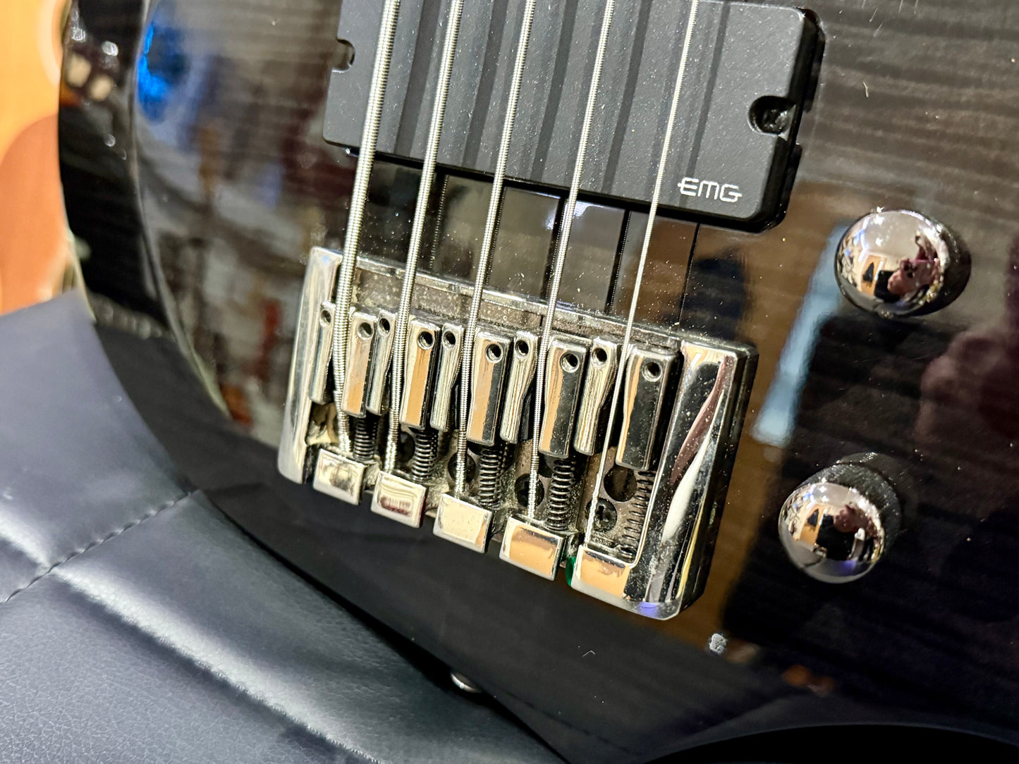 🔥5 STRING BASS🔥 ESP Ltd F-415FM~ See Thru Black~ EMG Pickups~ Electric Bass!