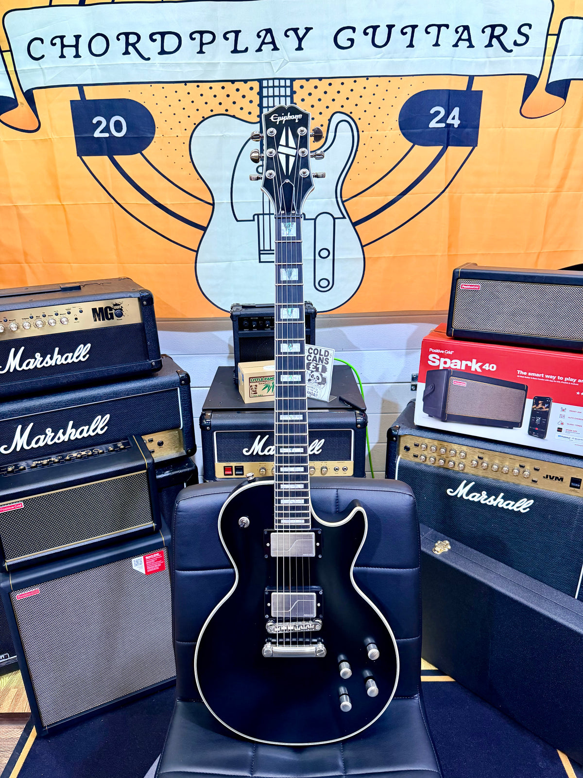 🔥2020🔥 Epiphone Les Paul Prophecy~ Aged Jet Black Metallic~ Fishman Pups~Ebony