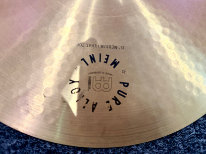 🥁 Meinl Pure Alloy 15" Medium Hi-Hat Cymbal Pair~ Drum Cymbals Hats 🥁