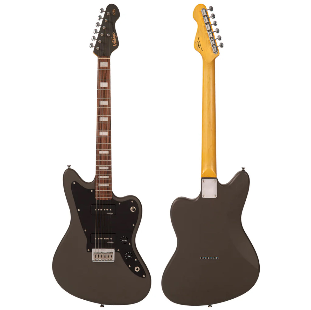 Vintage V65H ReIssued Hard Tail Electric Guitar ~ Satin Grey