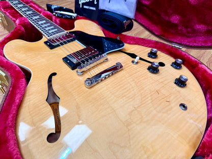 ✨MINT✨ Gibson ES-335 Figured Antique Natural~ Ex-Demo Semi-Hollow + Hard Case!