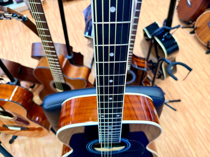 Brunswick BF200BL Mahogany Folk Acoustic Guitar~ Blue Gloss