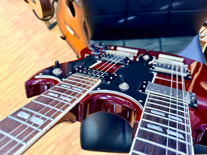 ⚡️RARE⚡️ Epiphone G-1275 Double Neck Cherry~ 2014 Limited Edition 6/12 String!