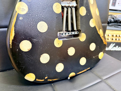 🔥Handmade In UK🔥 Stolen Valour Heavy Relic ST Polka Dot Guitar~ Buddy Guy Style!