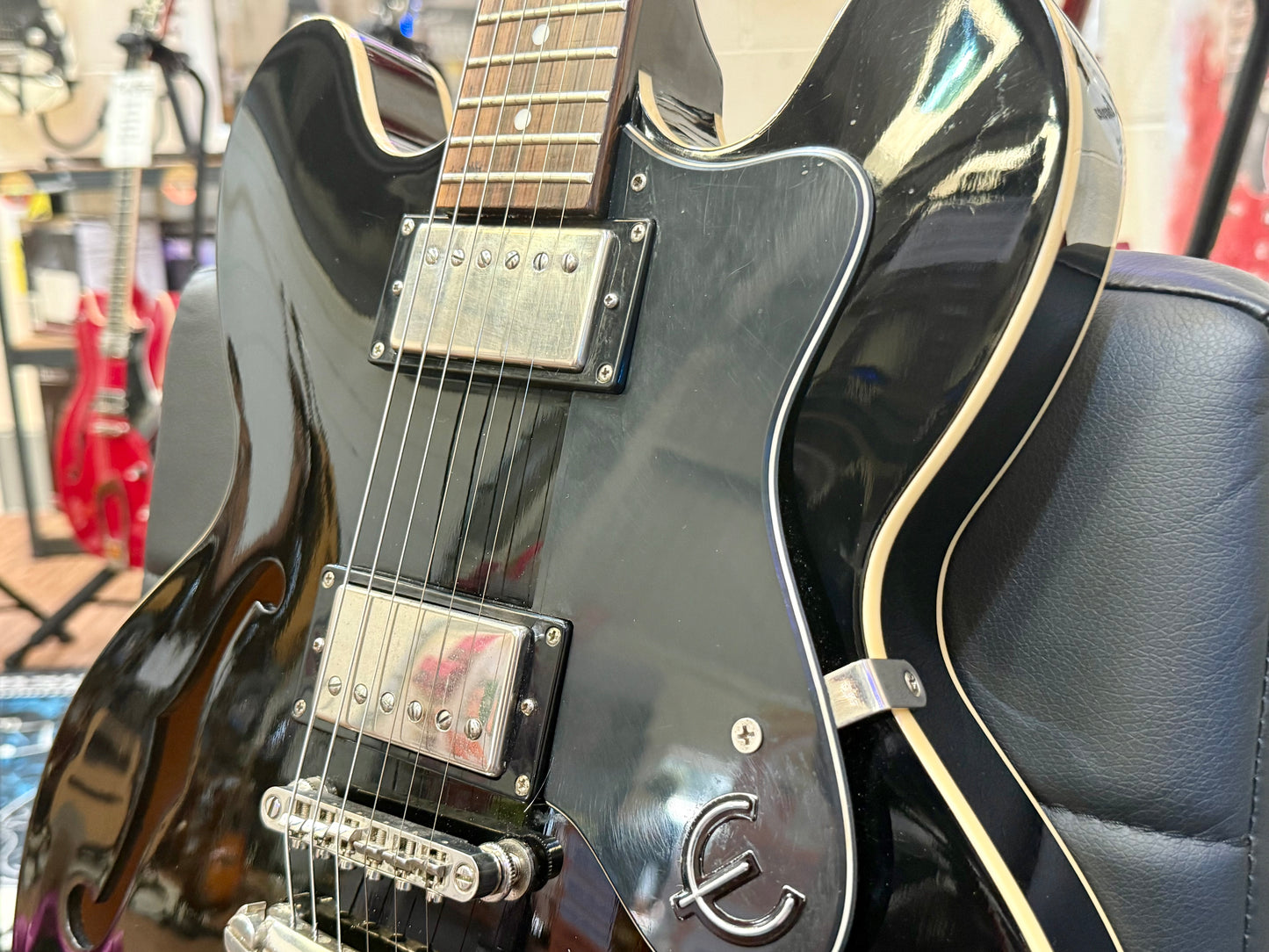 🌟2010🌟 Epiphone ES-335 Dot EB~ Ebony Black Hollow-Body!