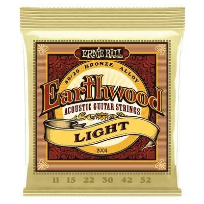 Ernie Ball Earthwood Light 80/20 Bronze Acoustic Guitar Strings- 11-52 Gauge