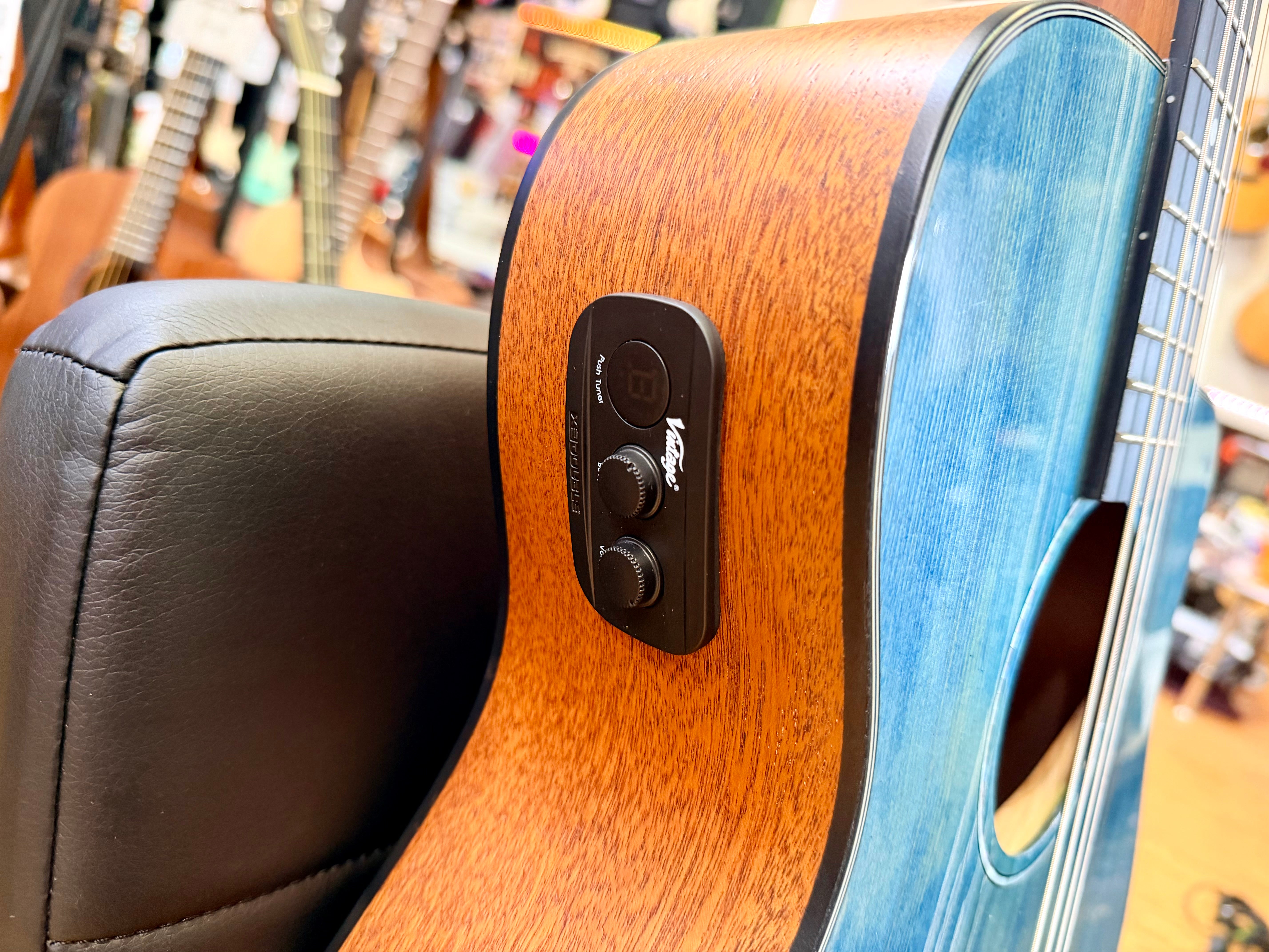 ✨NEW✨ Vintage Pacific Coast Series VEC300DB Electro-Acoustic Guitar~ Denim Blue
