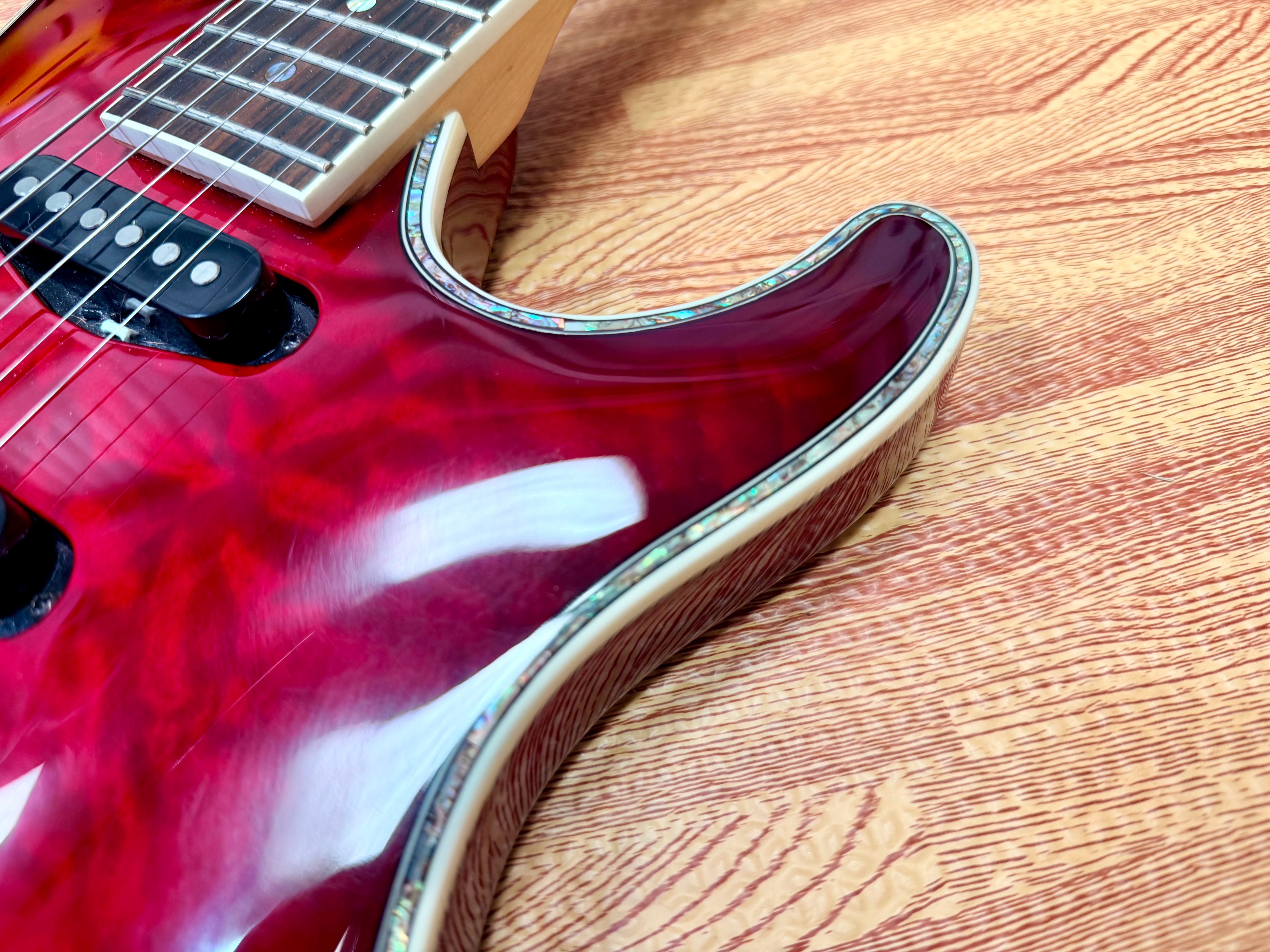 ⚡️2020⚡️ Ibanez SA360QM SA Series Electric Guitar~ Transparent Red Burst~ HSS!