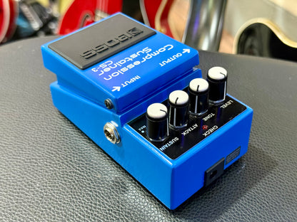 🎸MINT🎸 Boss CS-3 Compression Sustainer Pedal - Black/Blue~ Guitar Effects Unit