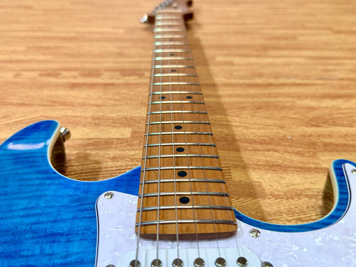 ⚡️NEW⚡️ JET JS-450 Flamed Ocean Blue Electric Guitar~ HSS Flame Top Strat~ 2026!