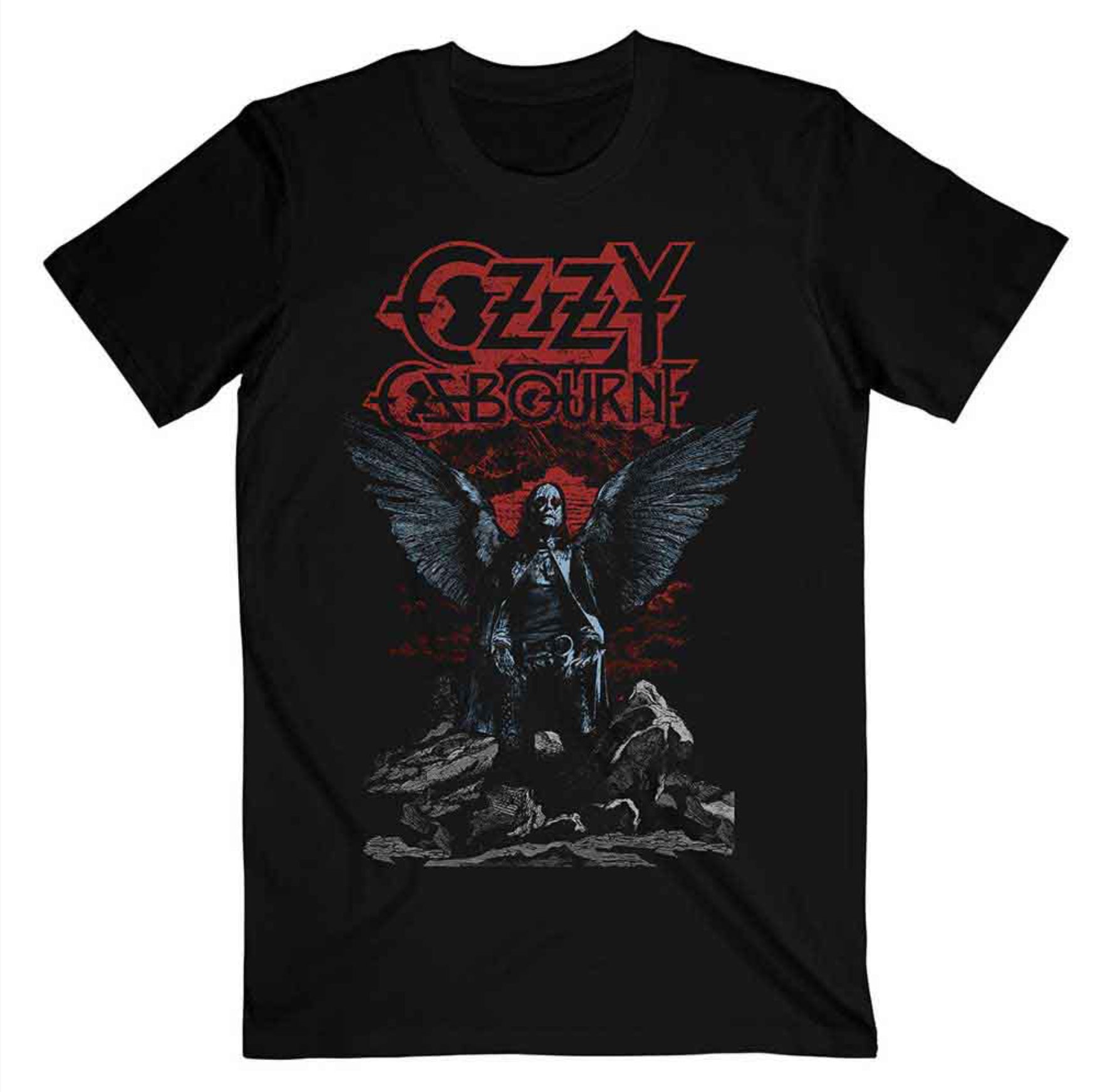 Ozzy Osbourne Angel Wings Unisex T-Shirt~ Official Licensed Unisex Band Merchandise FREE POST
