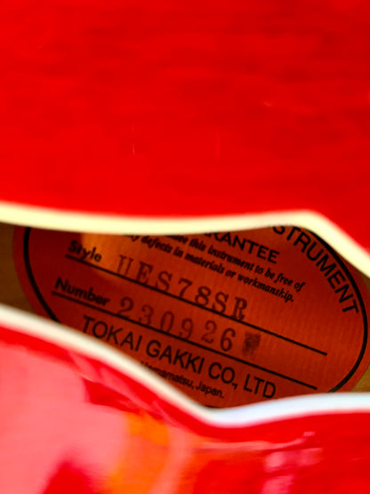 🌟BRAND NEW🌟 Tokai UES78 SR Semi Hollow Body~ See-Through Red~ ‘335’ Style!