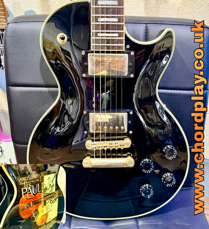 🔥RARE🔥 Epiphone Les Paul Custom 50th Anniversary Ebony/Gold~ 2002 Ltd Edition!
