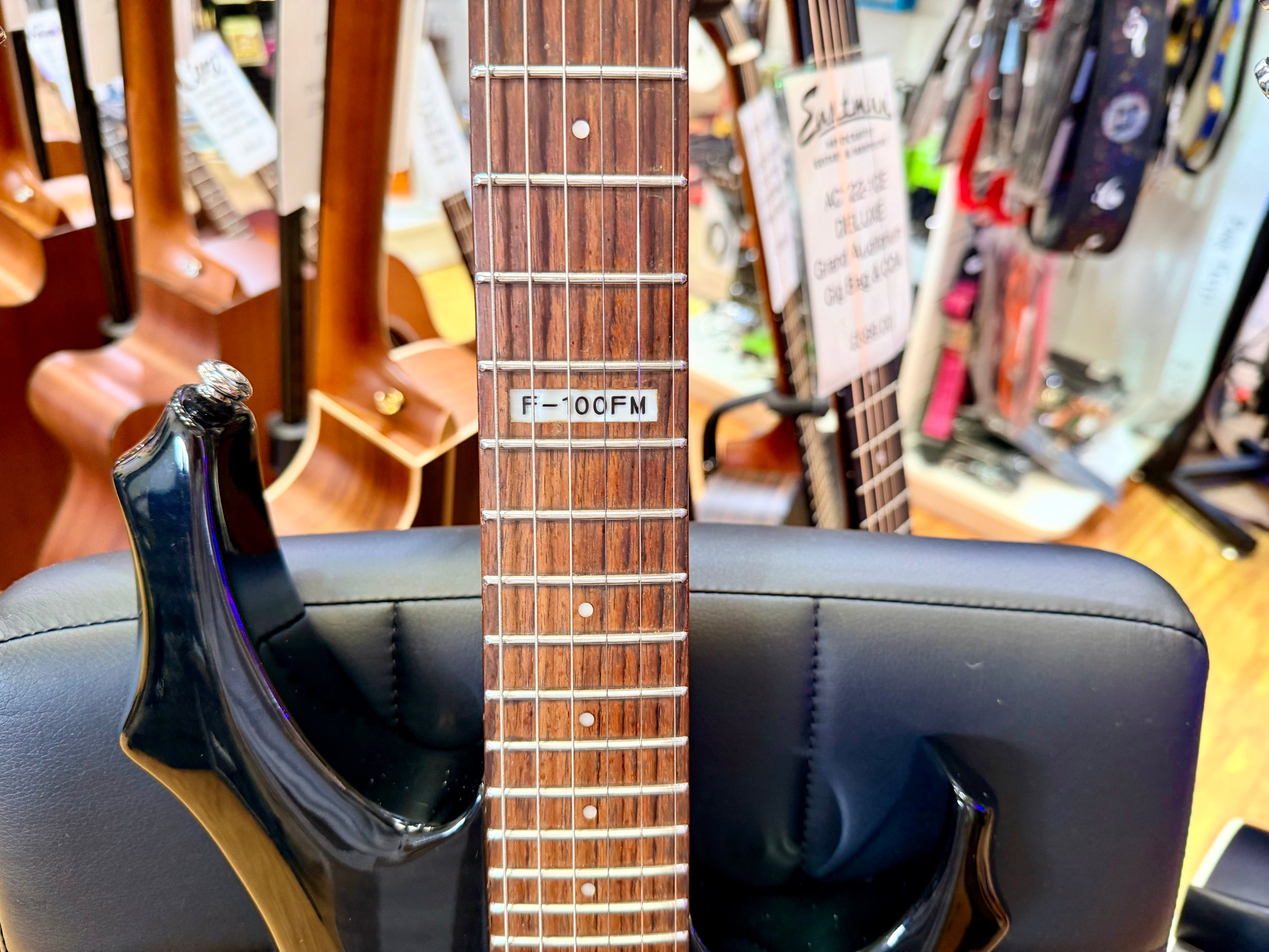 🔥2008🔥 ESP LTD F-100FM See Thru Black Electric Guitar~ Early Model 08!
