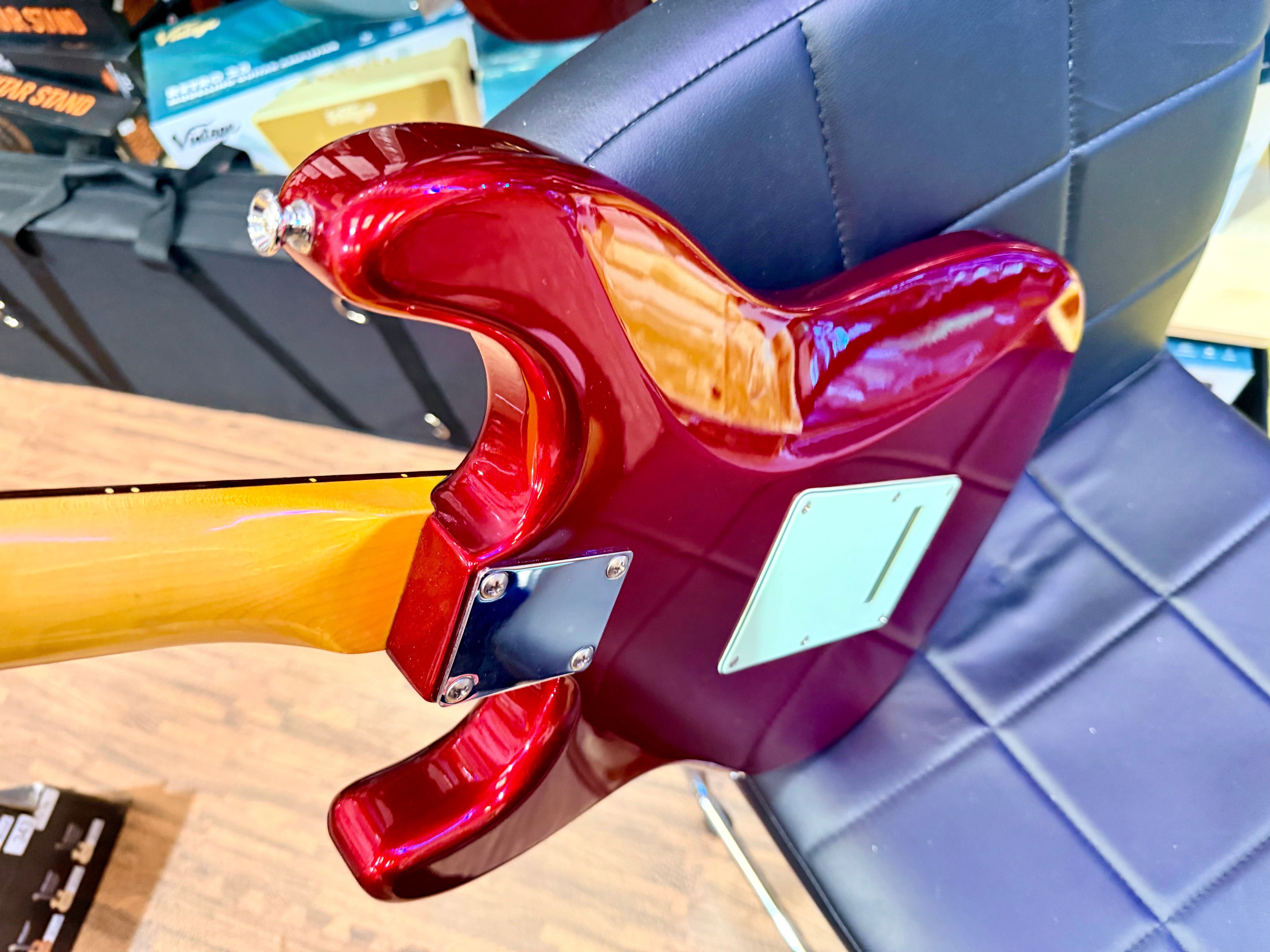 🔥RARE🔥 Vintage V6 ReIssued HH Electric Guitar Candy Apple Red Wilkinson Strat!