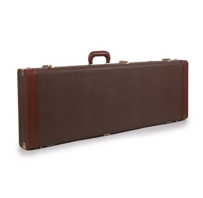 Deluxe Hard-Shell Wood Case Electric Guitars- Brown