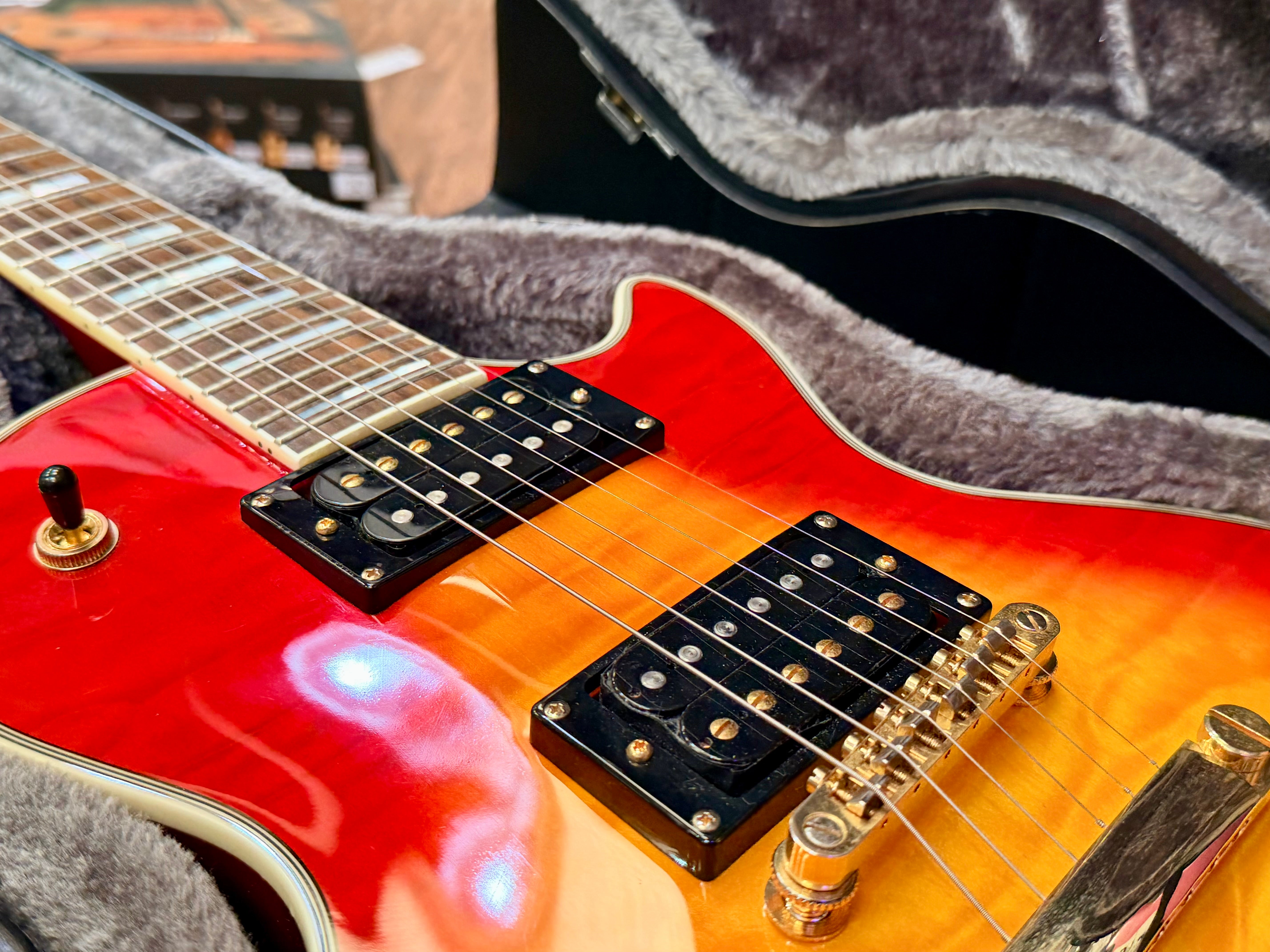 🔥GIBSON PICKUPS🔥 Epiphone Prophecy Les Paul Custom Plus GX~ Cherry Sunburst!