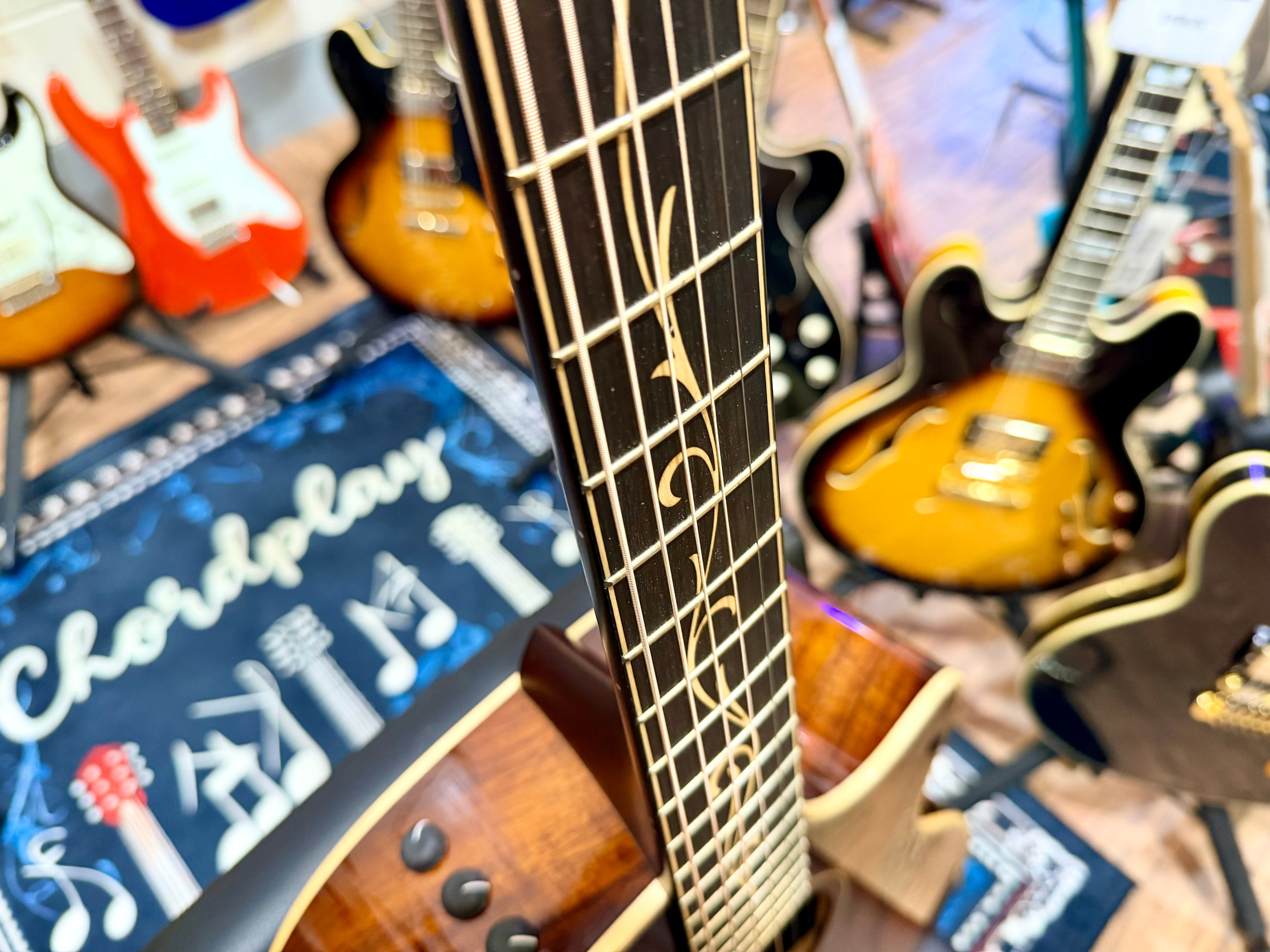 🔥HAWAIIAN KOA🔥 2022 Taylor K24ce~ V-Class~ Shaded Edgeburst~ USA + Hard Case!