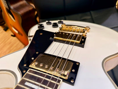 ⚡️7lb⚡️Epiphone Limited Edition Les Paul Custom Lite~ Alpine White & Gold~ 2019!