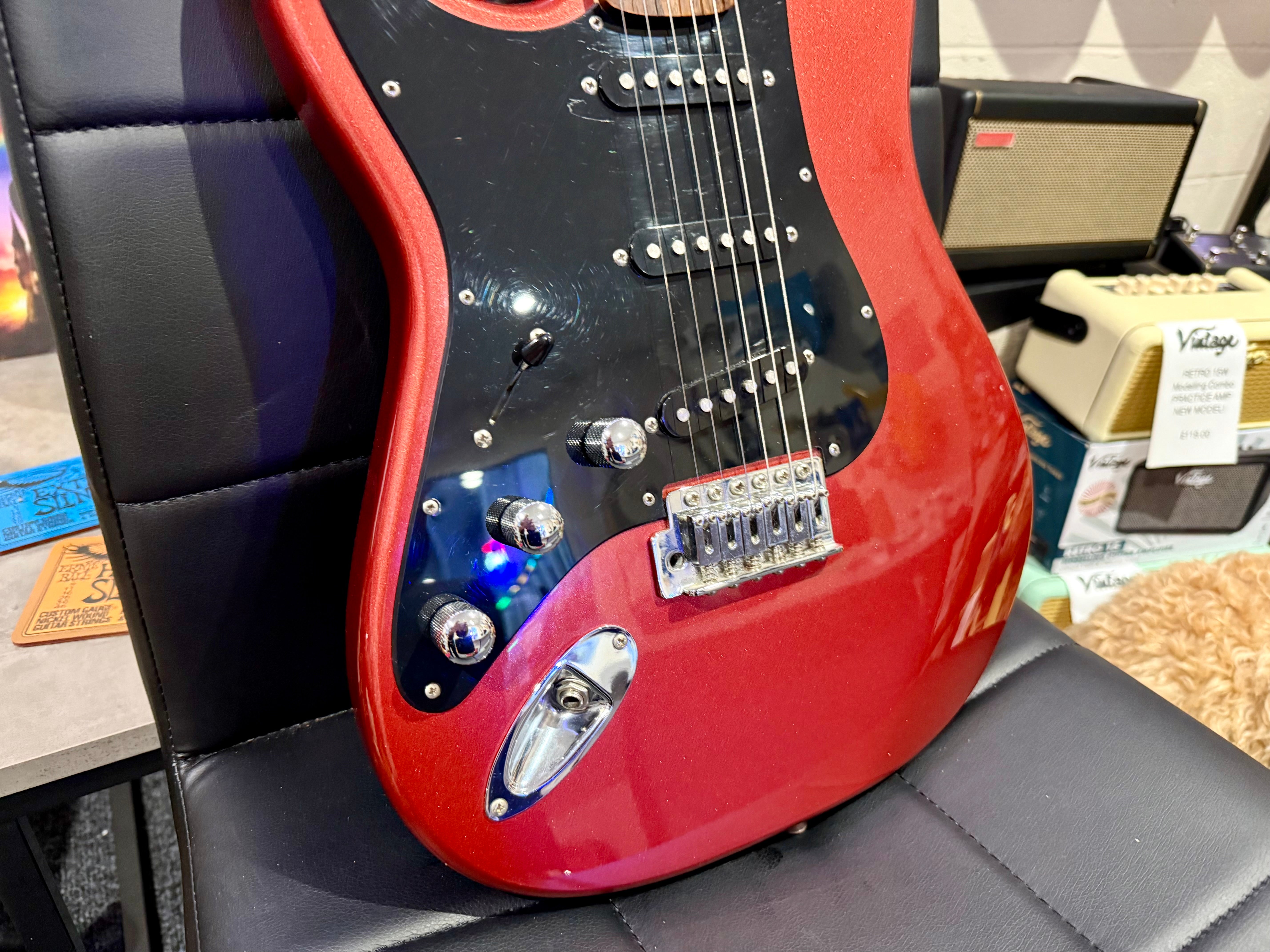 🔥RARE LEFTY🔥 Vintage 90’s Kramer Focus 111S~ Metallic Red~ Stratocaster Style!