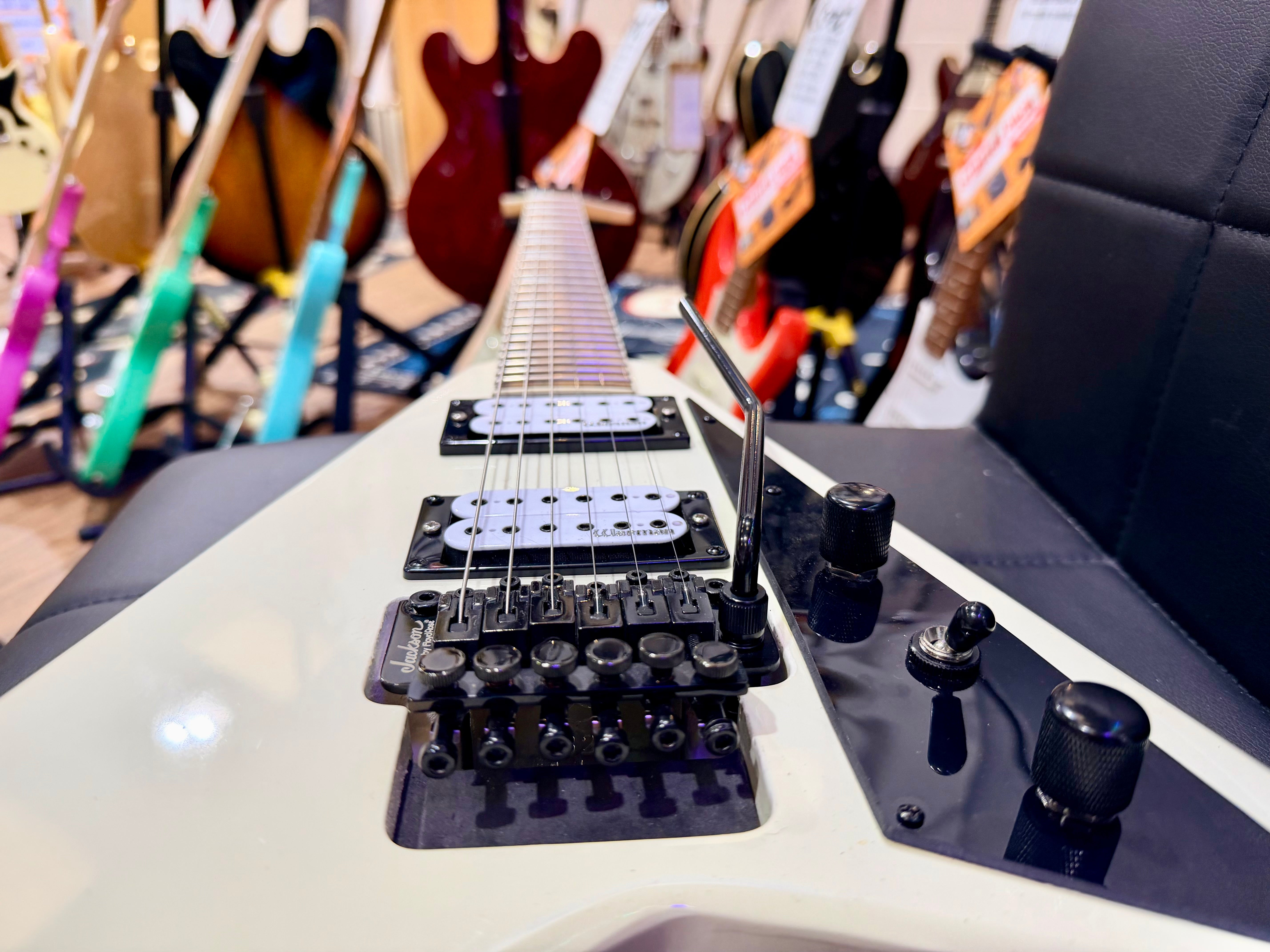 🔥WARMAN PICKUPS🔥 Jackson JS32 Rhodes Electric Guitar~ Randy Rhodes~ Ivory!