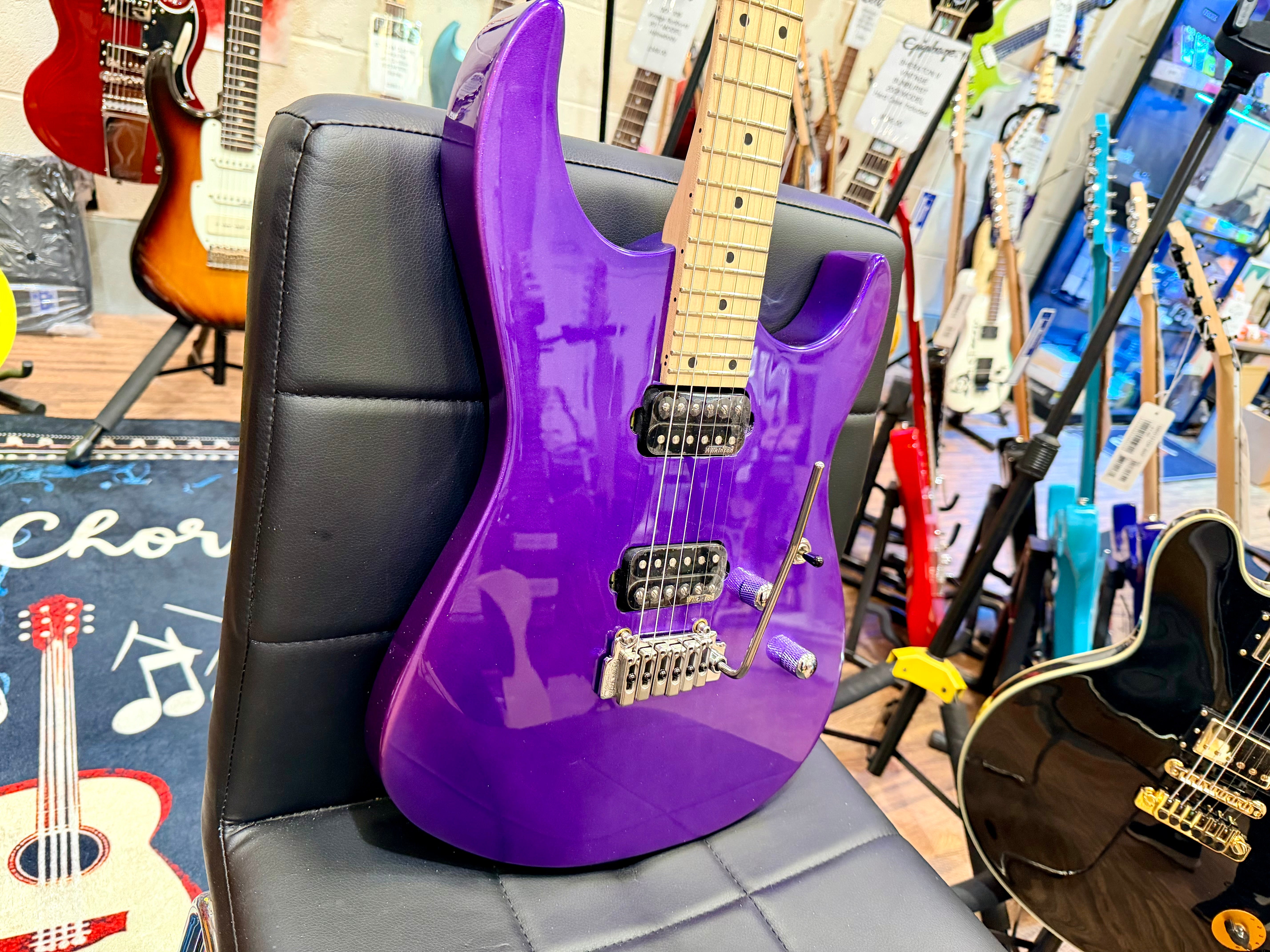 💜 B-STOCK 💜 Vintage V6M24 ReIssued Series Electric Guitar ~ Pasadena Purple!
