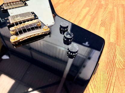 ⚡️2001⚡️ Epiphone ‘58 Explorer Black~ Korean Made 1958 ~ Gold Hardware~ Unsung MIK!