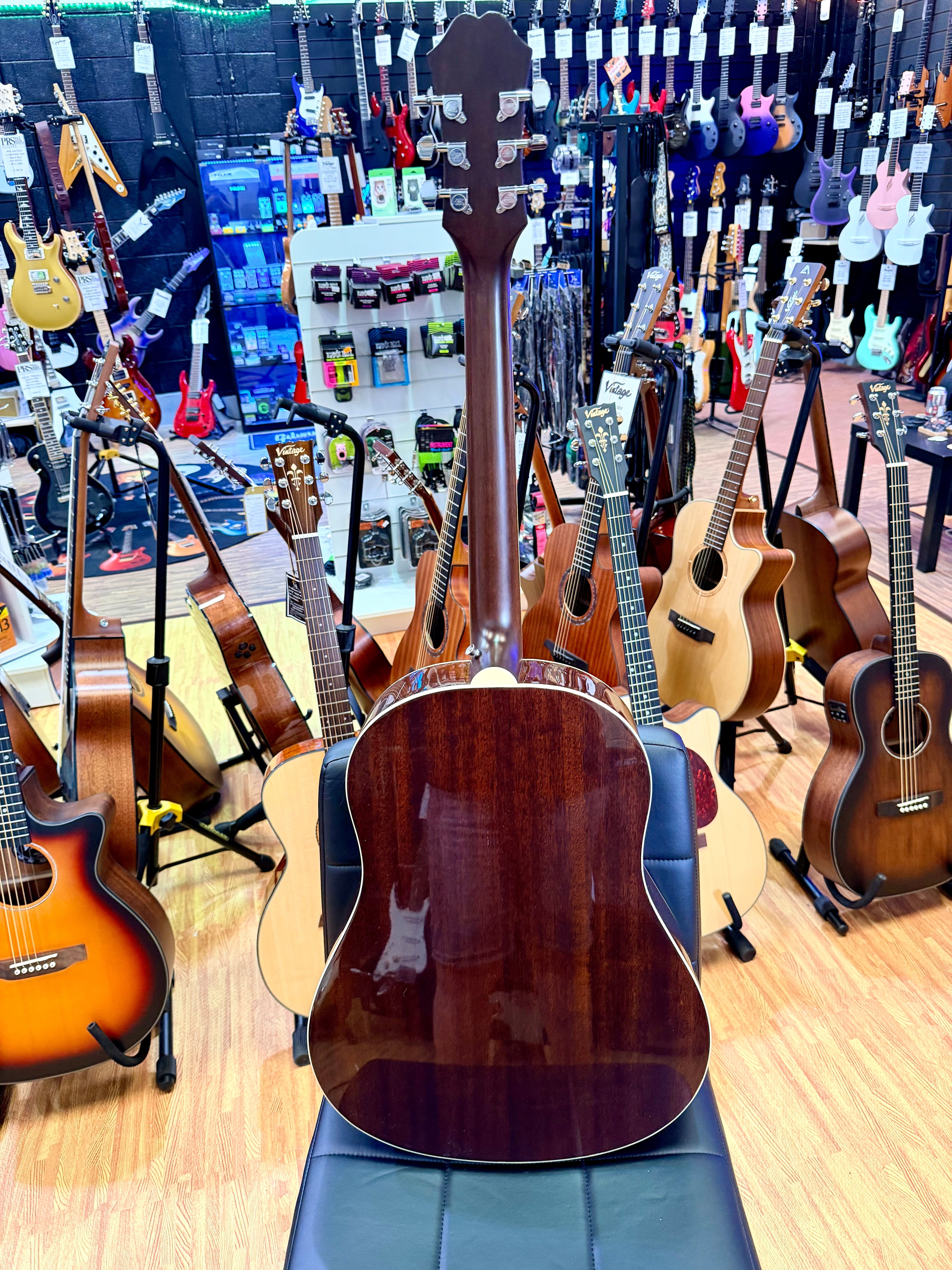 ⚡️2017⚡️ Epiphone AJ-220S/N Acoustic Guitar Natural~ Solid Top Dreadnought!