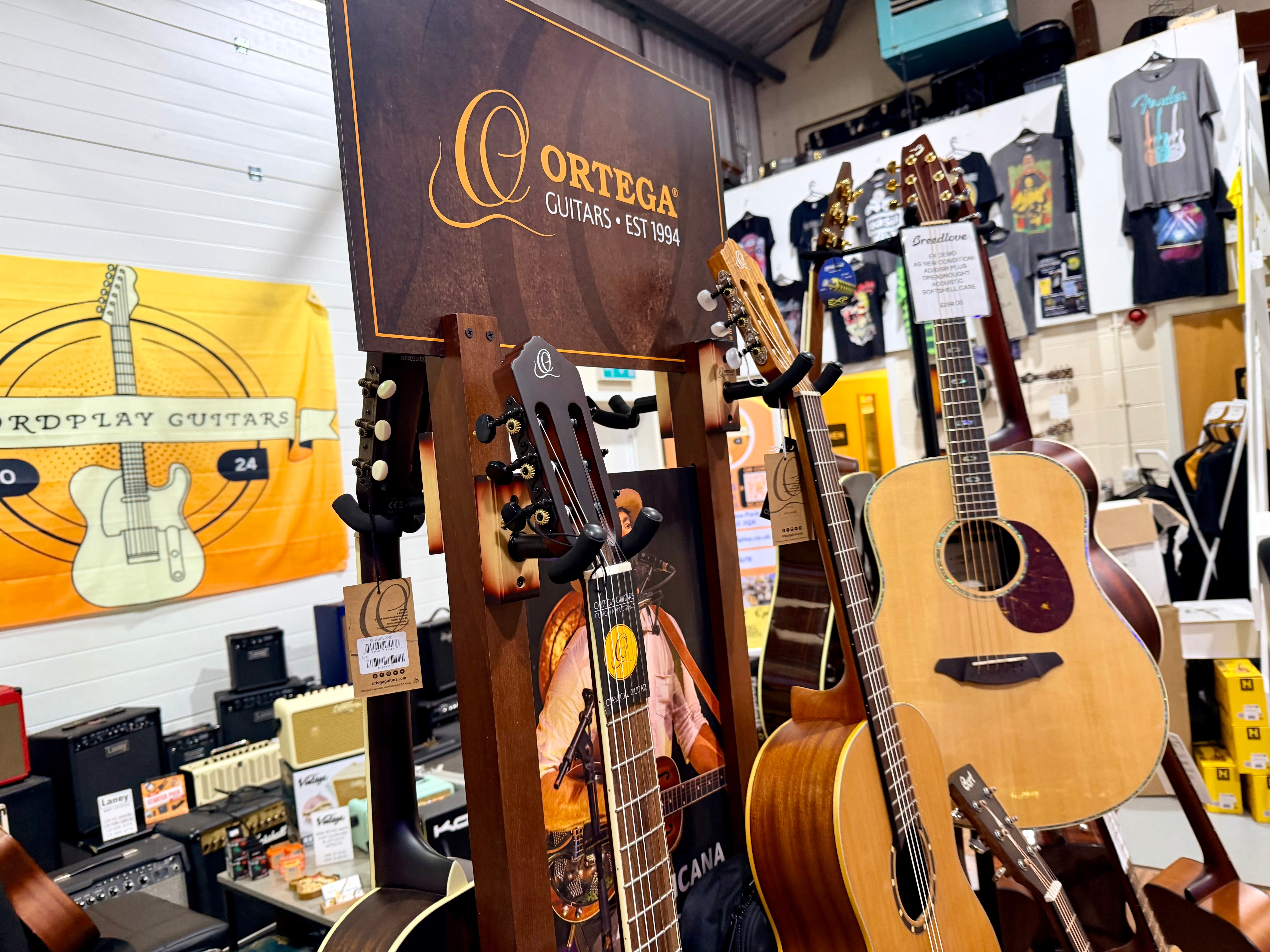 🔥NEW🔥 Ortega TourPlayer Electro-Acoustic Classical Guitar~ Nylon Thin~ Black!