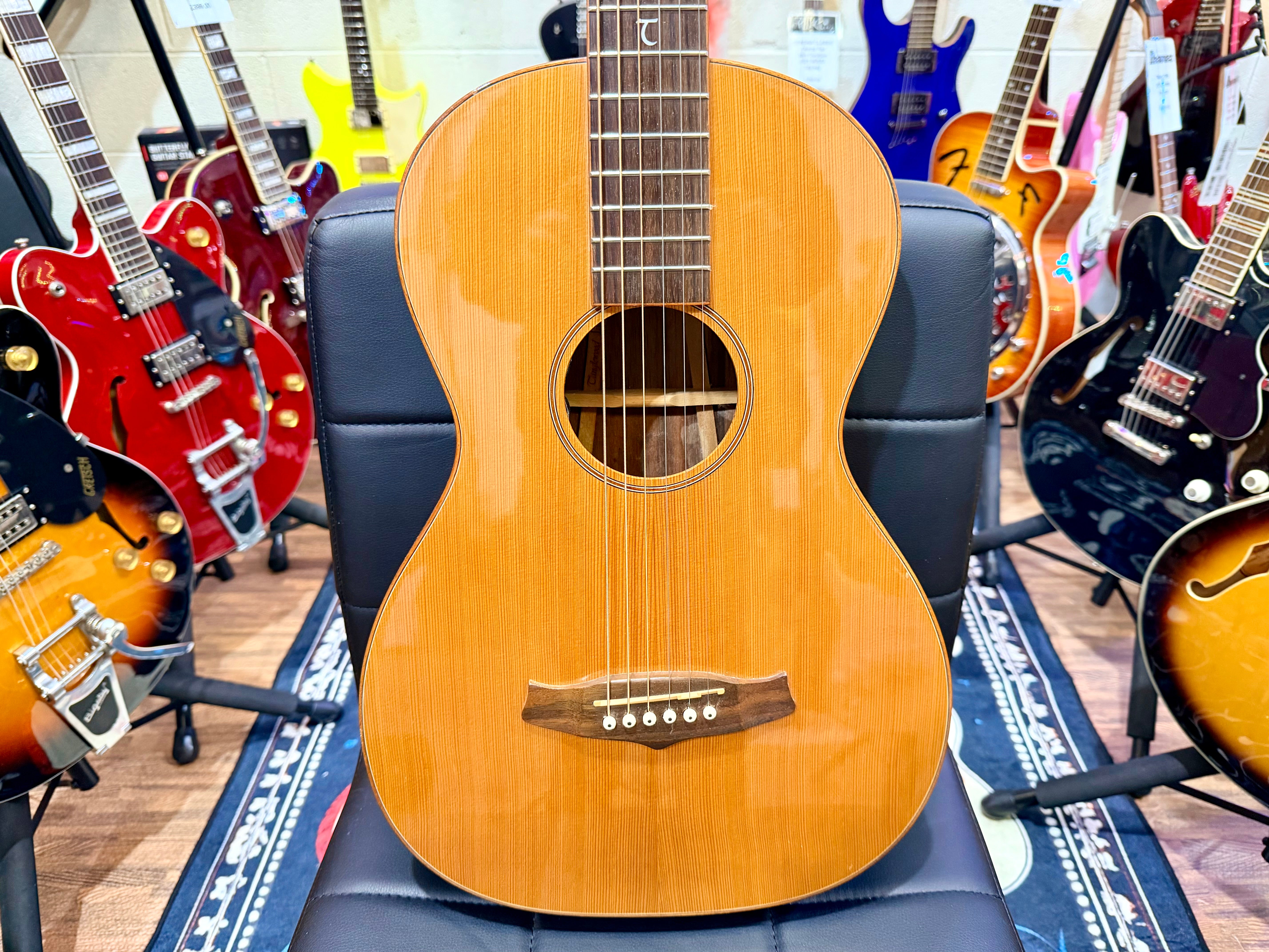 🌟 Tanglewood Exotic Java TWJPE Parlour Electro Acoustic + Hard Case~Stunning 🌟