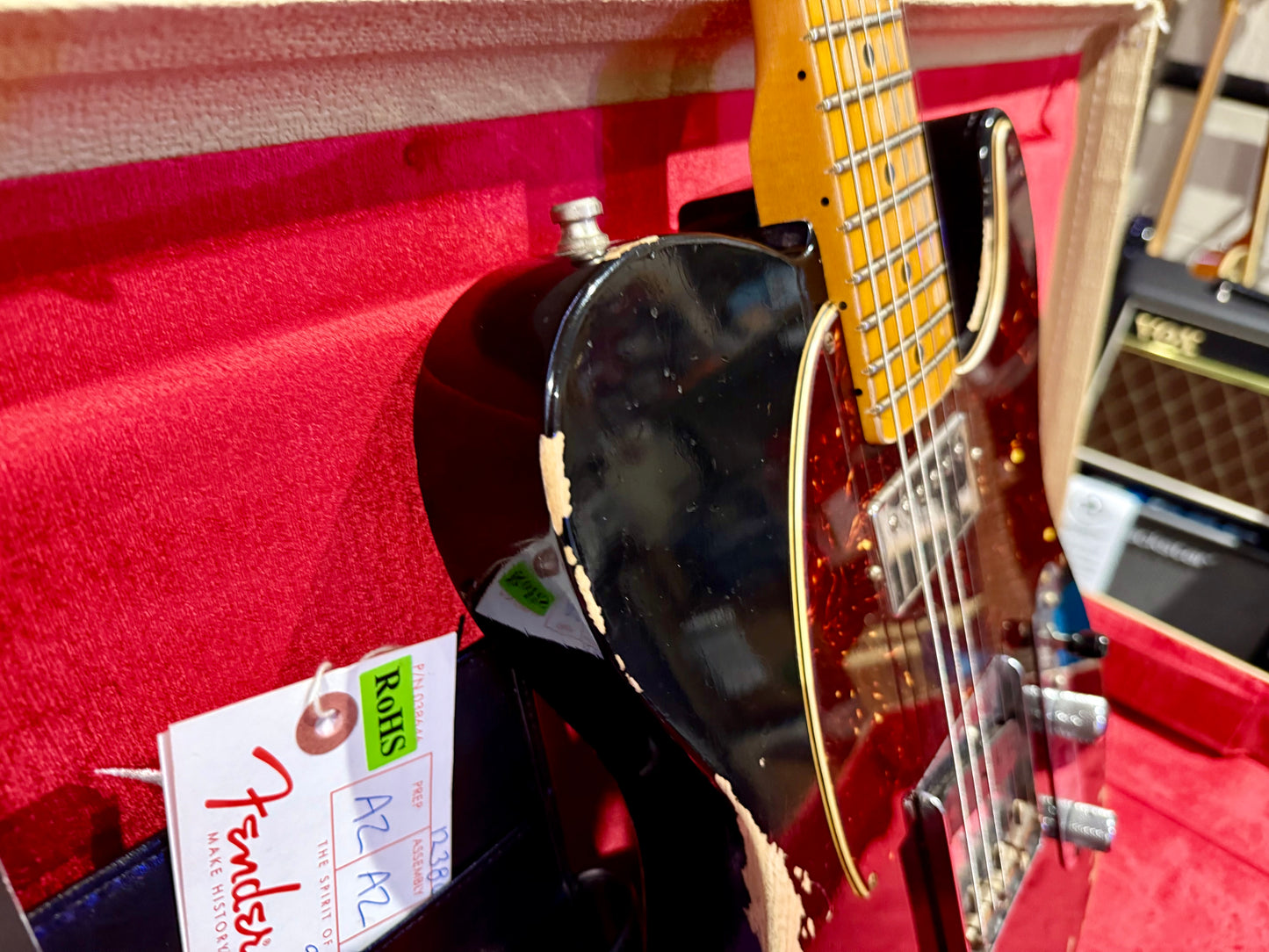 🌟 2021 Fender USA Custom Shop 🌟52' Telecaster Heavy Relic~ Black~ Case & Candy