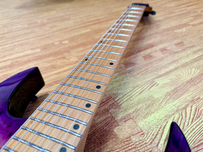 ⚡️NEW⚡️ Spira S-457 7 String Trans Purple~ Poplar Burl Top Electric Guitar~ 2026