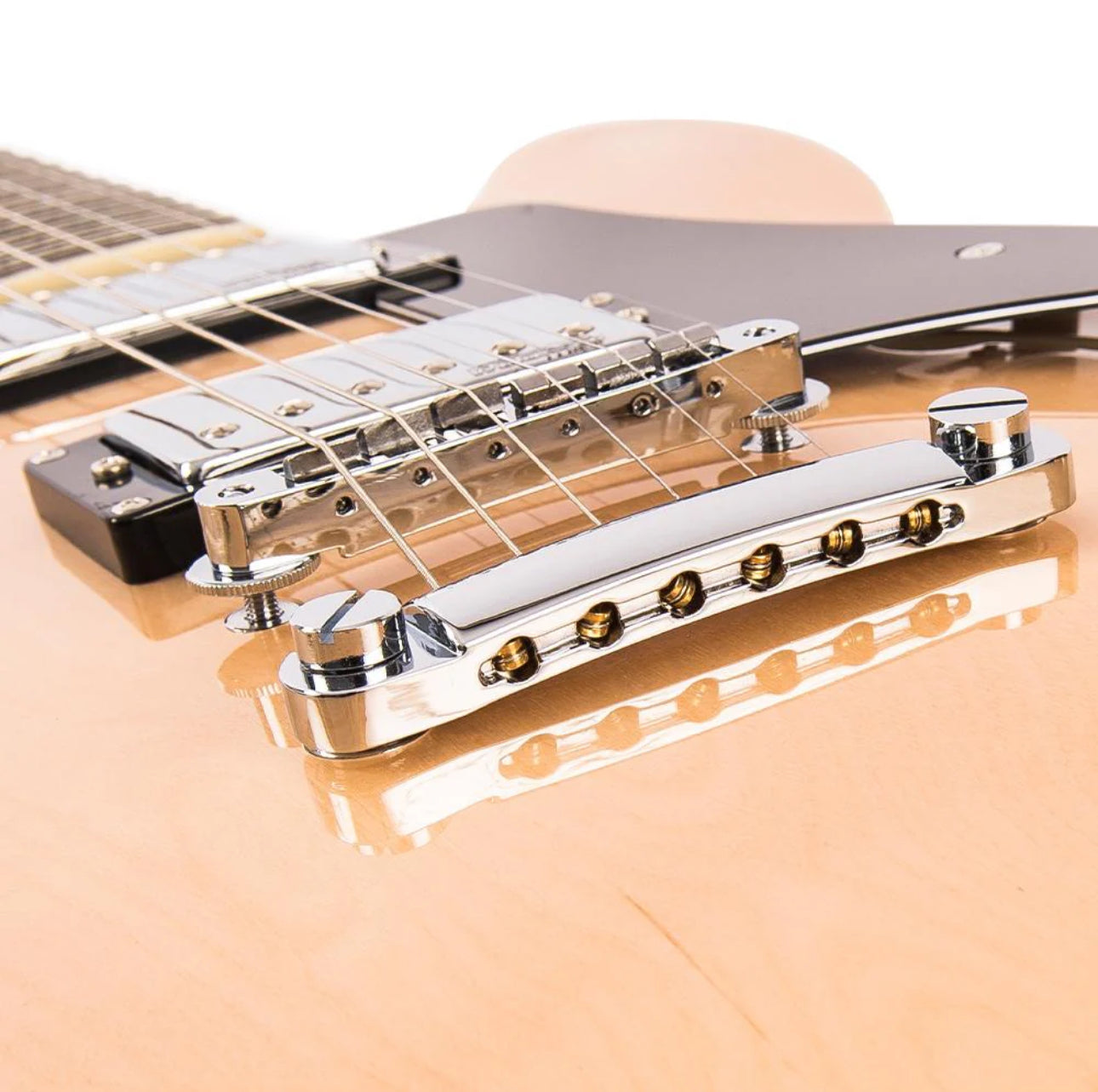 Vintage VSA500 ReIssued Semi Acoustic Guitar ~ Natural Maple