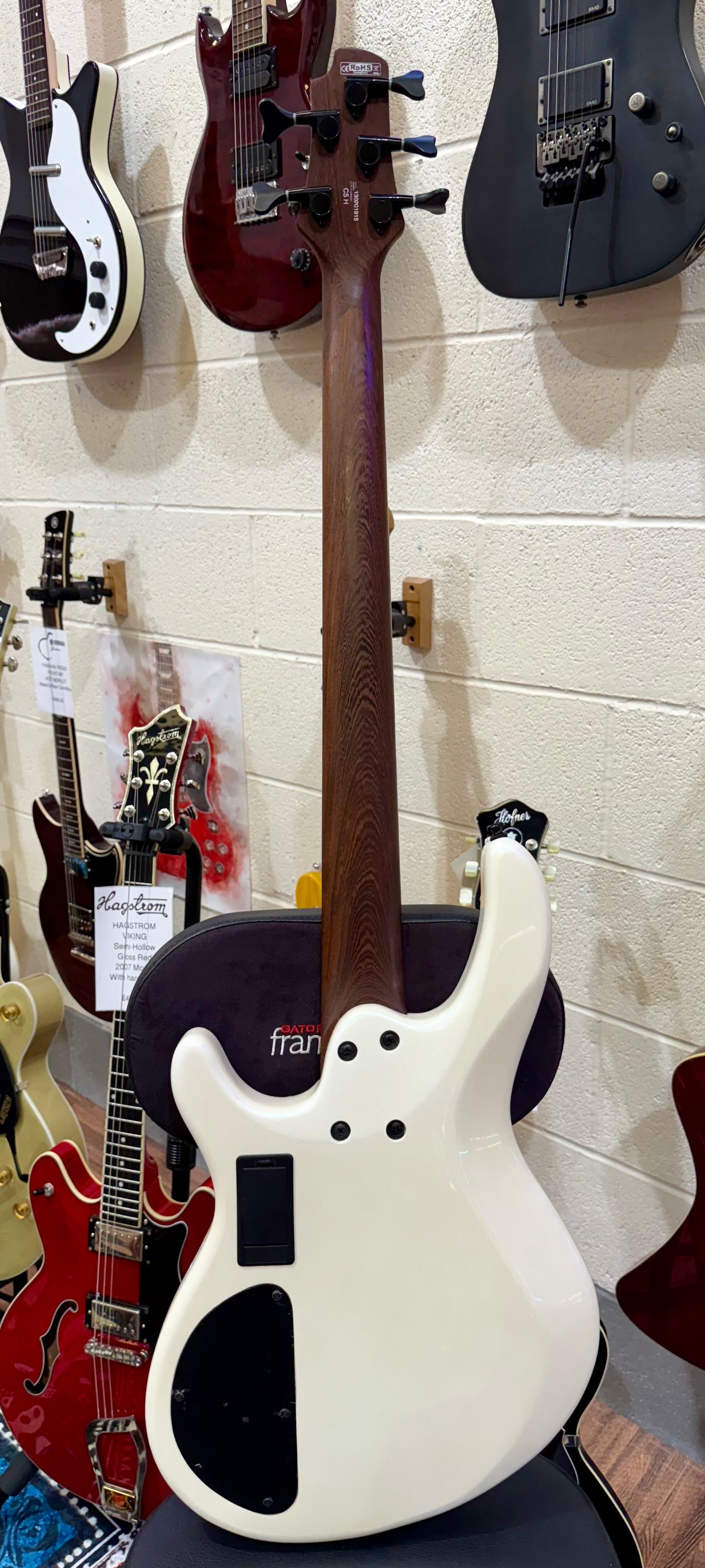 🌟MINT🌟 Cort C5-H 5 String Electric Active Bass Guitar~ Pearl White Finish!