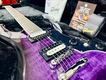 🔥NEW🔥 2025 Gibson Victory Figured Top~ Dark Purple Burst~ Hard Case & Docs!
