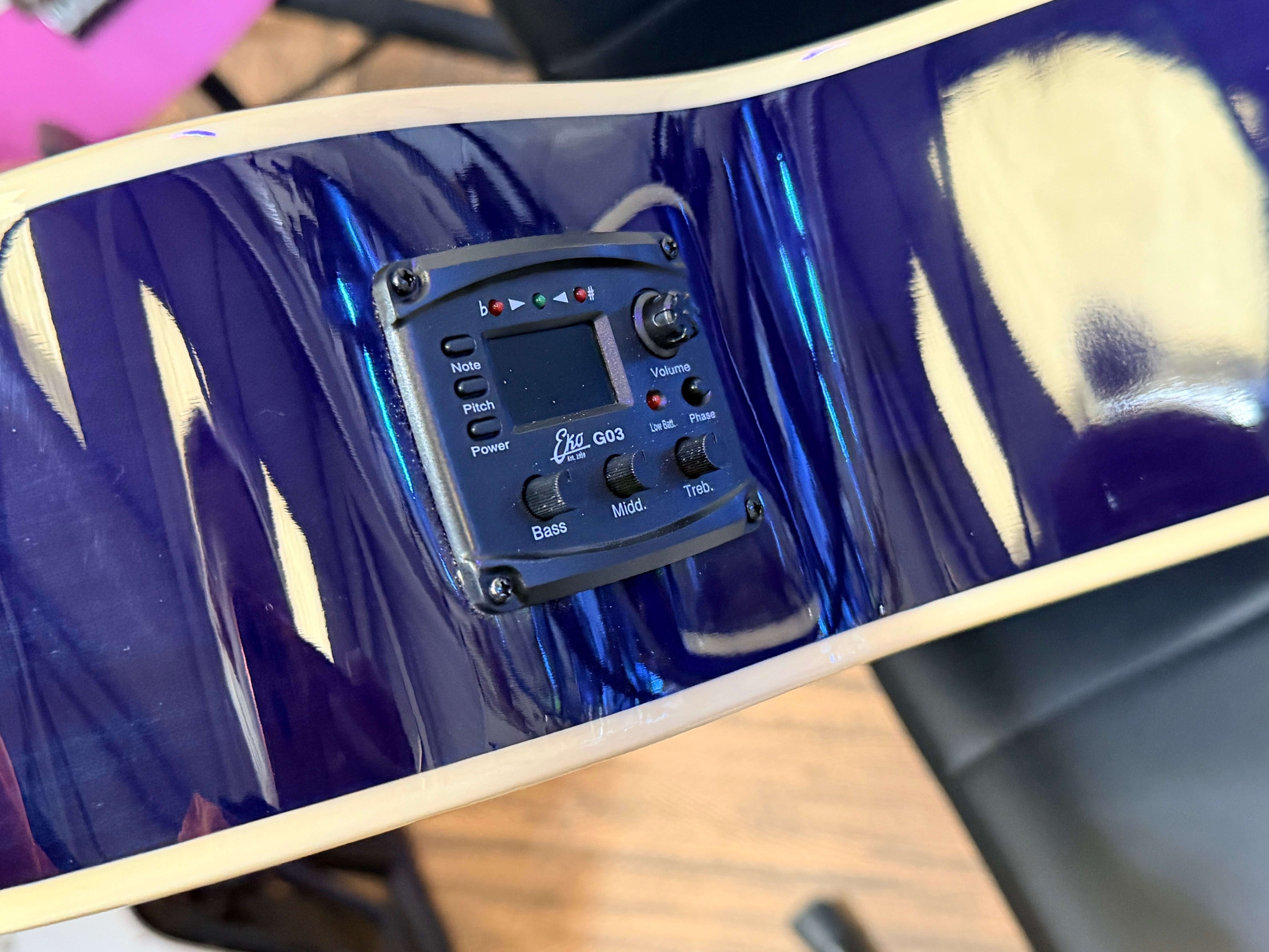 🔥NEW 2026🔥 Eko NXT A100CE Electro-Acoustic Guitar~ See Thru Blue~ Latest Model