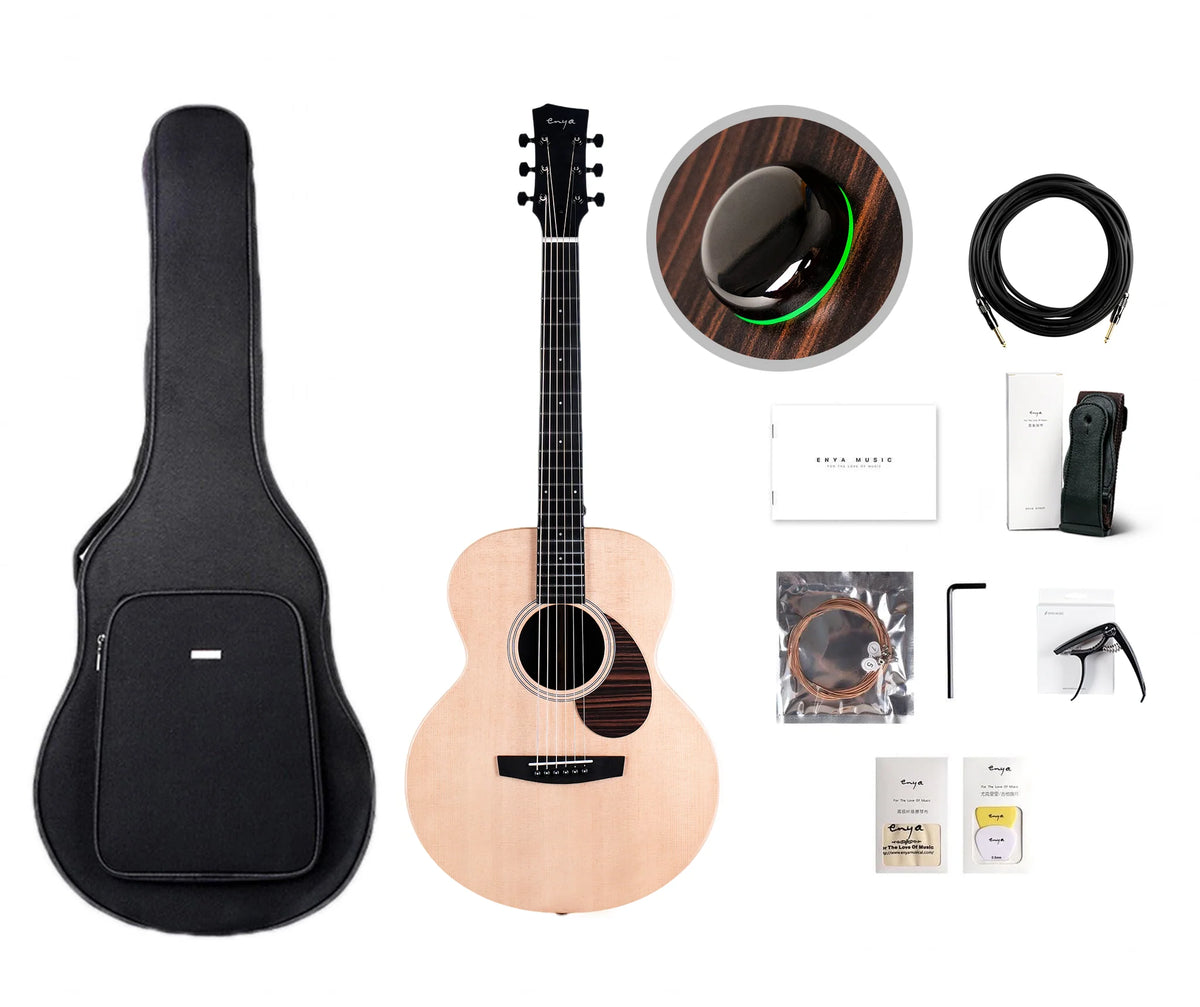 Enya EM-X1 SP1 Pro Max 36” Electro Acoustic Mini Jumbo Smart Guitar